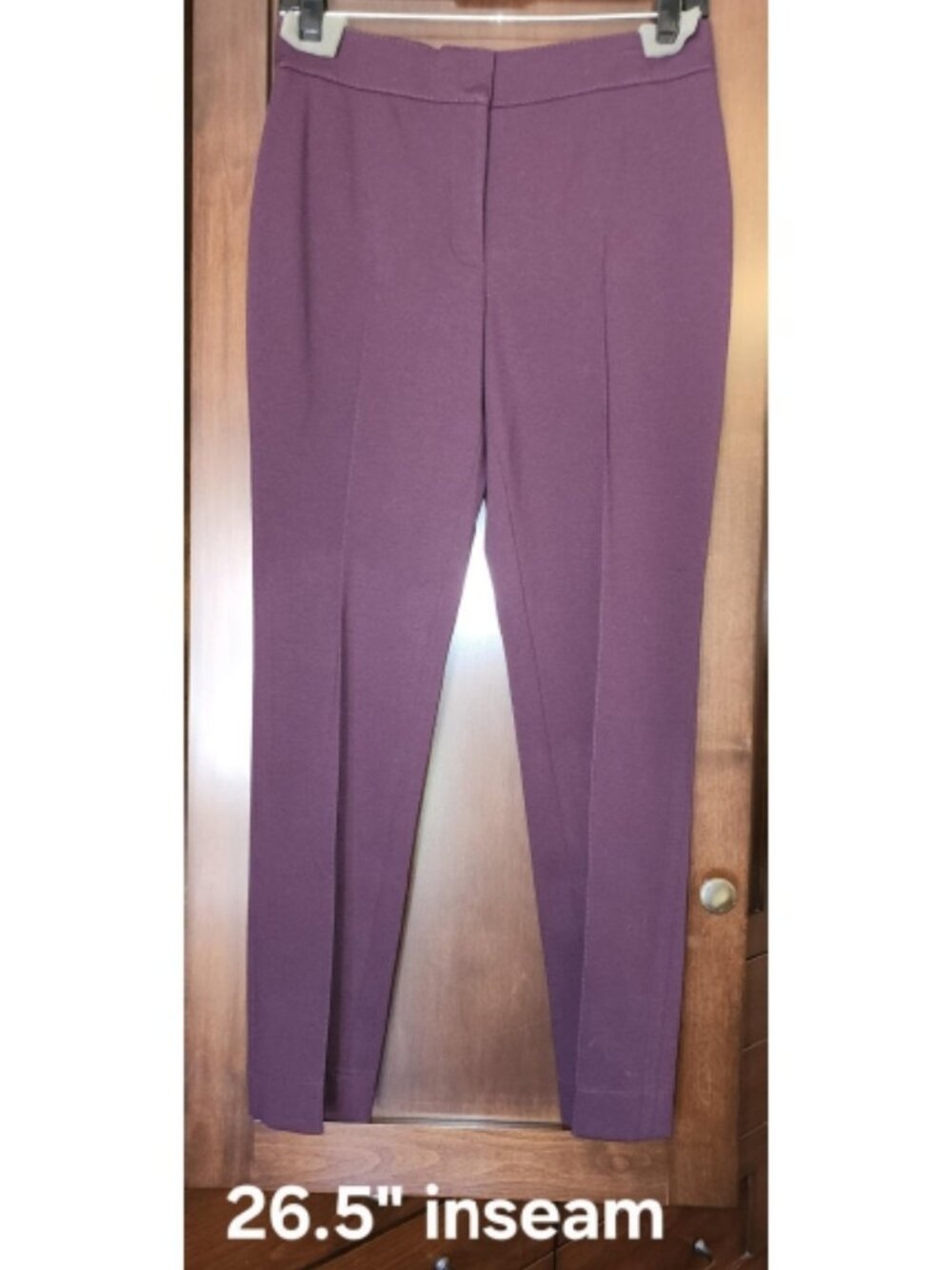 NWT Akris punto Mara Skinny Stretch Jersey Pants Black Cherry 4